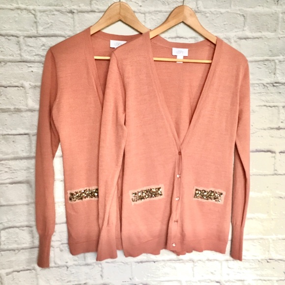 Ann Taylor Loft Cardigan Mauve Pink Size M - Picture 7 of 11